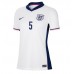 Camisa de Futebol Inglaterra John Stones #5 Equipamento Principal Mulheres Europeu 2024 Manga Curta